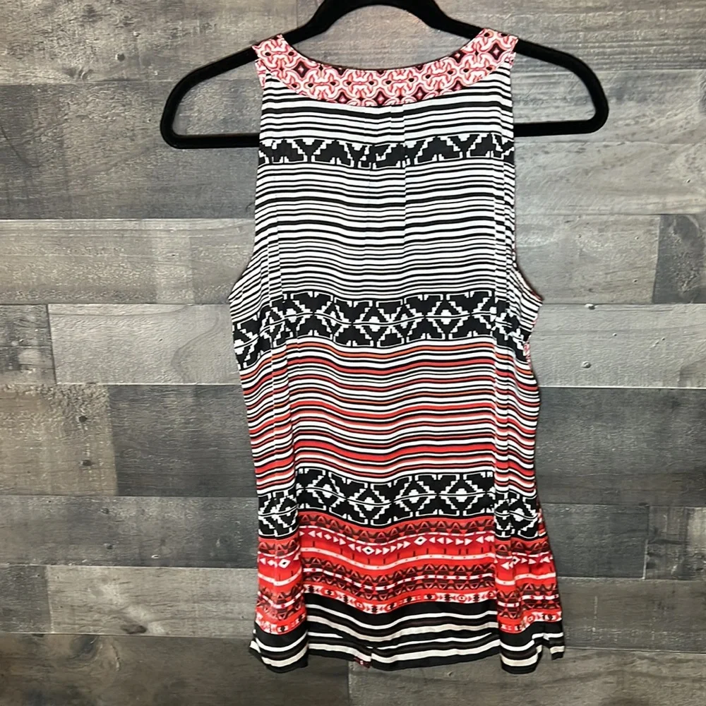 White House Black Market Red and Black Sleeveless Top - Picture 6 of 6